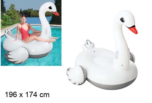 [200162] Cisne hinchable adultos con asas 196x174 cm