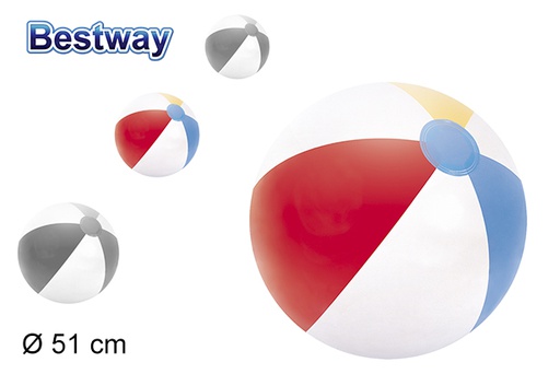 [200212] Basic inflatable beach ball bag bw 51 cm