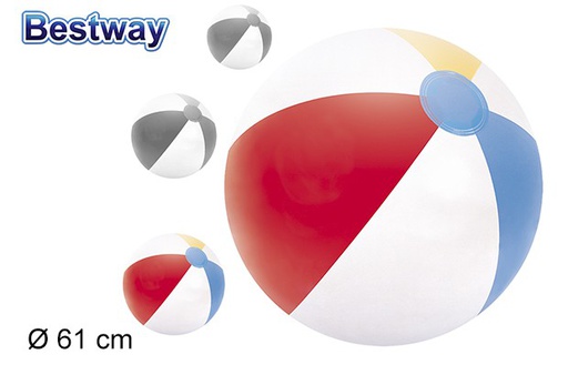 [200213] Basic inflatable beach ball bag bw 61 cm