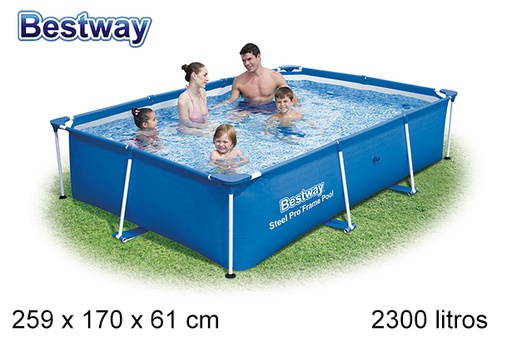 [200343] Piscine Deluxe 2.300 l. bw 259x170 cm