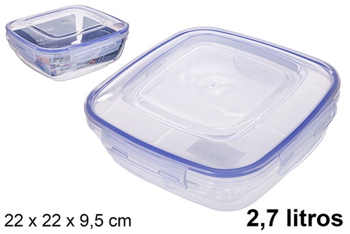 [200493] Contenitore per alimenti ermetico quadratto 2,7 l.
