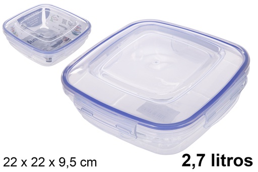 [200493] Lunch box hermétique carrée 2,7 l.