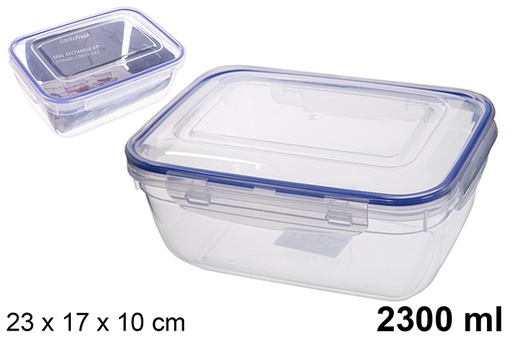 [200511] Contenitore per alimenti plastica ermetico rettangolare Seal 2.300 ml