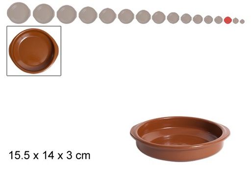 [200762] Casserole en argile avec anses 14 cm