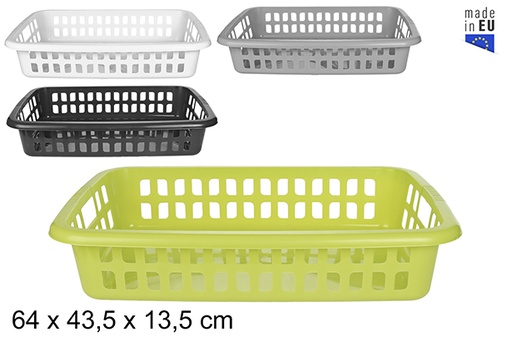 [200815] Cesto basso in plastica per abiti colori assortiti