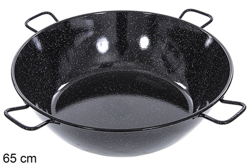 [201320] Deep enamel frying pan with handles 65 cm