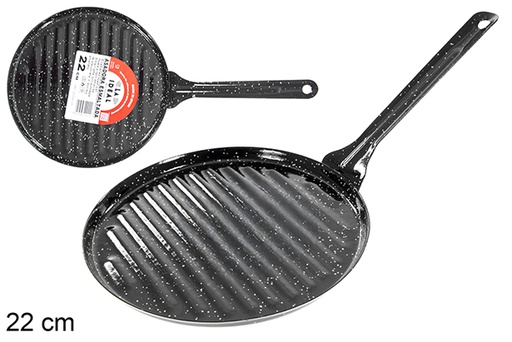 [201337] Round enamel grill plate 22 cm