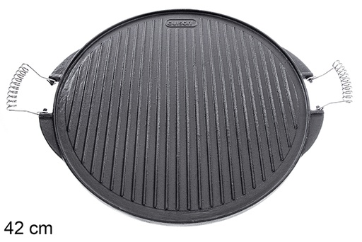 [201355] Enameled cast iron round griddle 42 cm