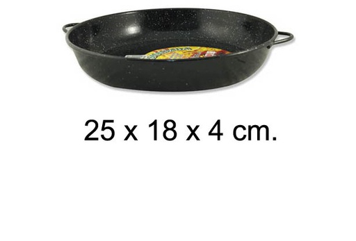 [201382] Flat enameled casserole 18 cm