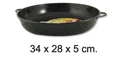 [201384] Cocotte plate émaillée 28 cm