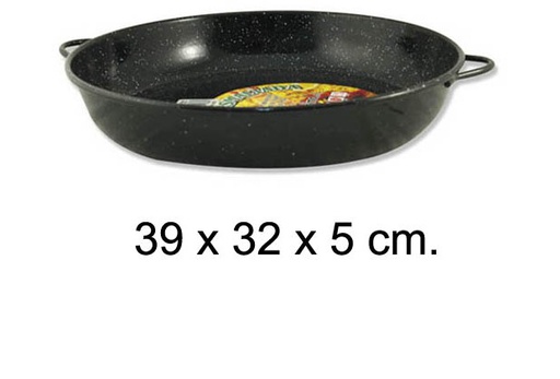 [201385] Cocotte plate émaillée 32 cm