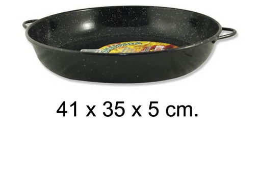 [201386] Cocotte plate émaillée 34 cm
