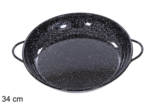 [201386] Flat enameled casserole 34 cm