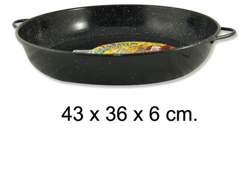 [201387] Cocotte plate émaillée 36 cm
