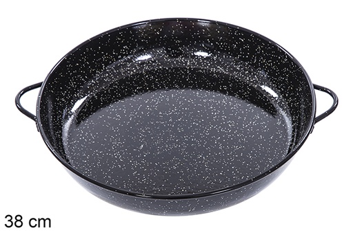 [201388] Flat enameled casserole 38 cm