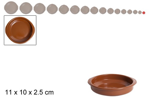 [201446] Caçarola de barro com alças 10 cm