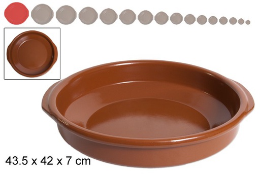 [201462] Casserole en argile avec anses 42 cm 