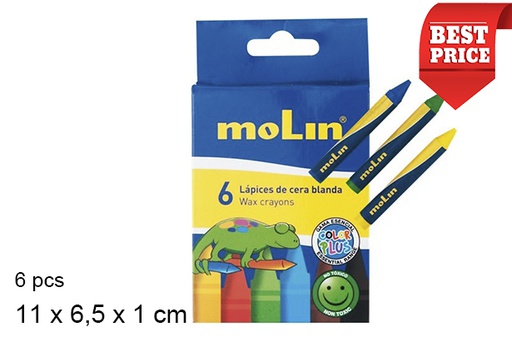 [202134] Pack 6 lápices de cera blanda