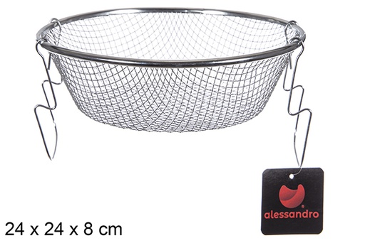 [100367] Panier à friture en inox 24 cm