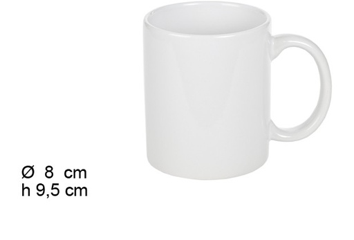 [101543] Taza cerámica blanca