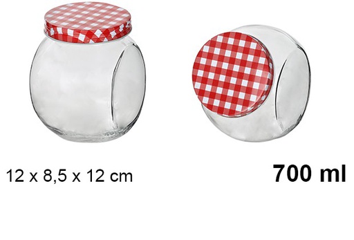 [102441] Glass jar with metal lid 700 ml