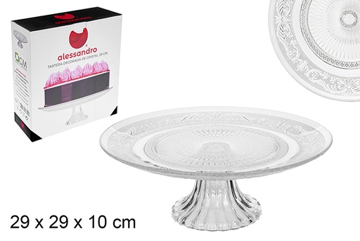 [102588] Tartera cristal decorado 29 cm
