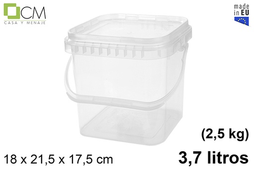 [103105] Envase plástico multiuso cuadrado 3.700 ml (2,5 kg)