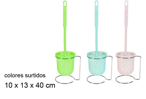 [104159] Porta escova de vaso sanitário colorido 40 cm