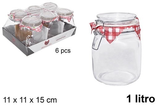 [100491] Hermetic glass jar 1 liter