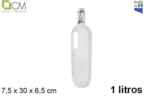 [102762] Plastic white water bottle 1 l.