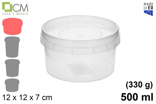 [103118] Envase plástico multiuso sin asa 500 ml (0,33 kg)