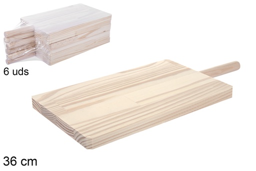 [105343] Tagliere in legno con manico 36 cm