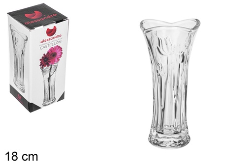 [105395] Florero cristal Castellón 18 cm