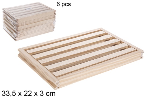 [105341] Planche de bois pour couper le pain 33x22 cm