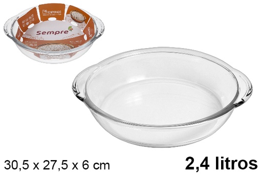 [201904] Plat rond en verre 2,4 l.