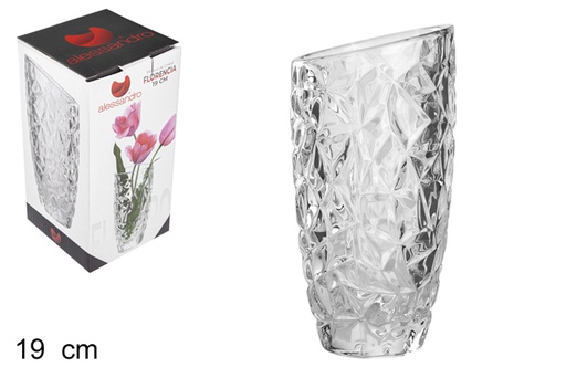 [102456] Glass flower vase Florencia 19 cm