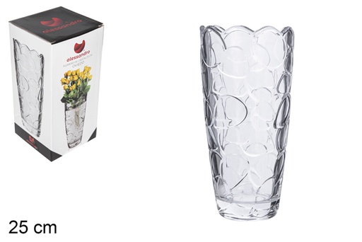 [105404] Oviedo glass flower vase 25 cm