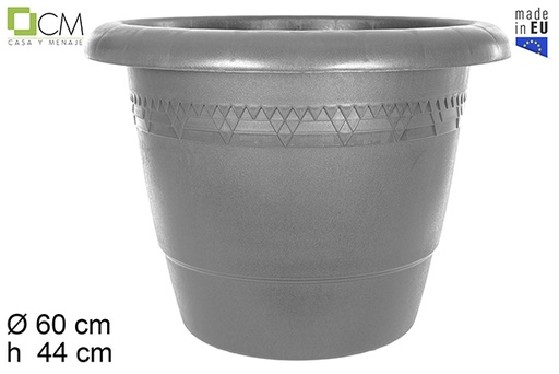 [104625] Plastic pot Elsa grey 60 cm