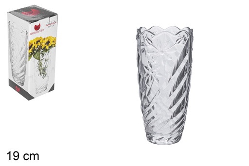 [105399] Vase en verre Badajoz 19 cm