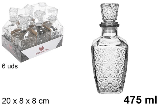 [105432] Bouteille en verre pour alcool Turia 475 ml