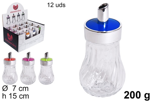 [104148] Azucarero cristal colores surtidos 200 gramos