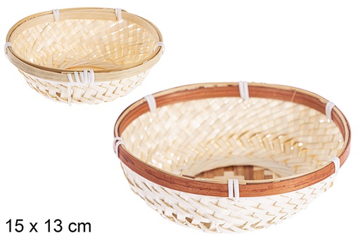 [100253] Natural brown bread basket 15x13 cm