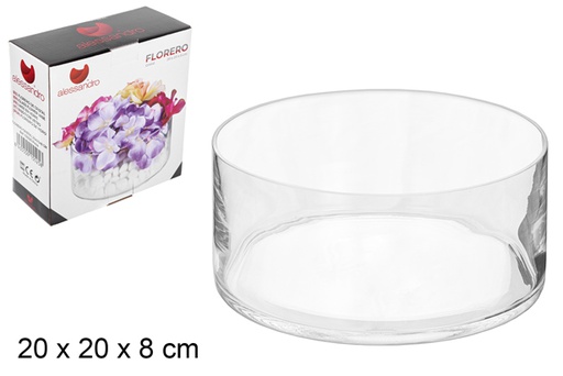 [105525] Florero cristal 20x20x8 cm