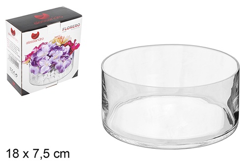 [105524] Glass vase 18x7,5 cm