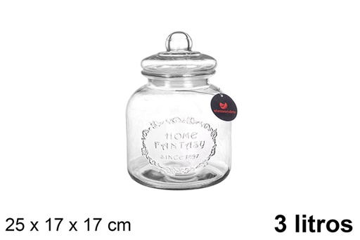 [105454] Hermetic glass jar for biscuits 3 l.