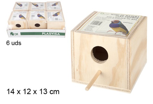 [105362] Wooden nest for exotic birds