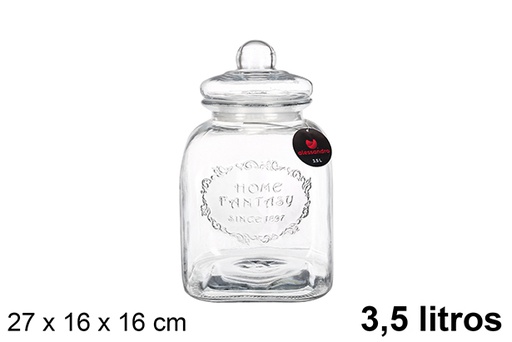 [105456] Hermetic glass jar for biscuits 3,5 l.