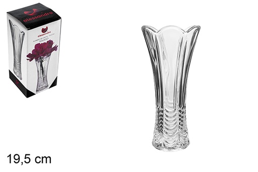 [105389] Glass flower vase Toledo 19,5 cm