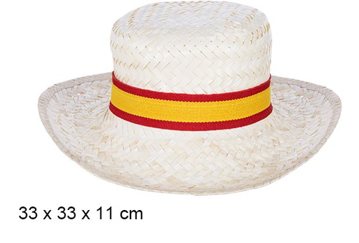 [105785] Sombrero hombre paja bandera España