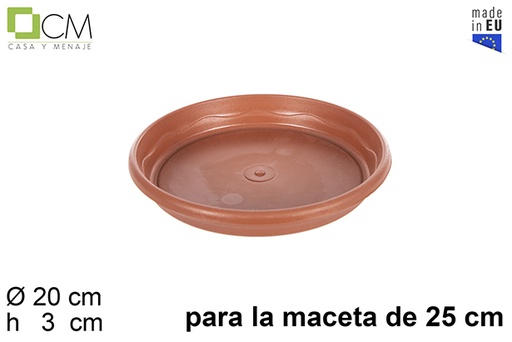 [103096] Assiette pot en terre cuite Elsa 25 cm